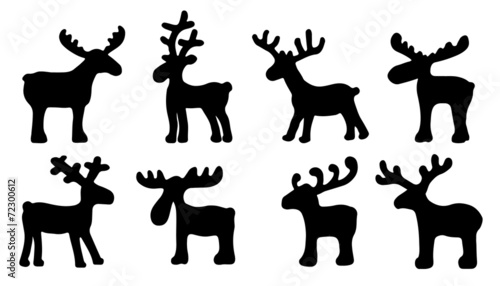 funny reindeer silhouettes