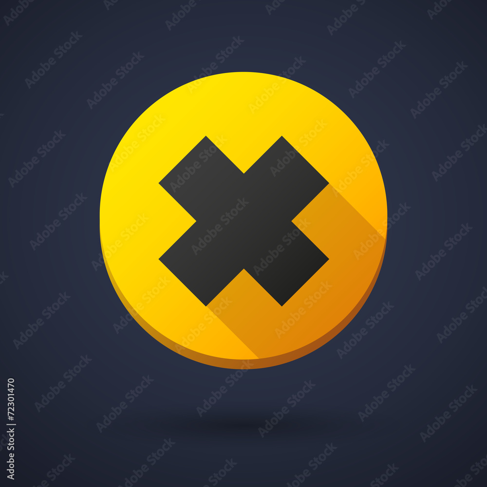 Long shadow round icon with an irritating substance sign Long shadow round icon with an irritating substance sign