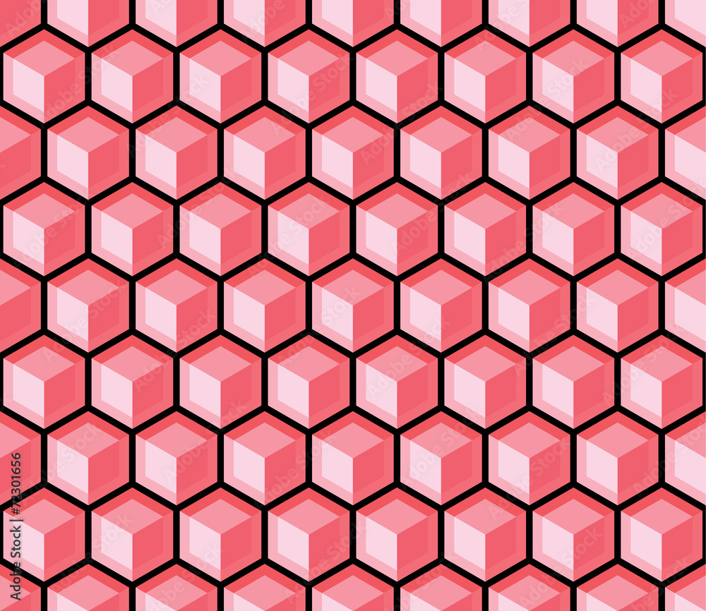 A pink seamless hexagonal pattern A pink seamless hexagonal pattern