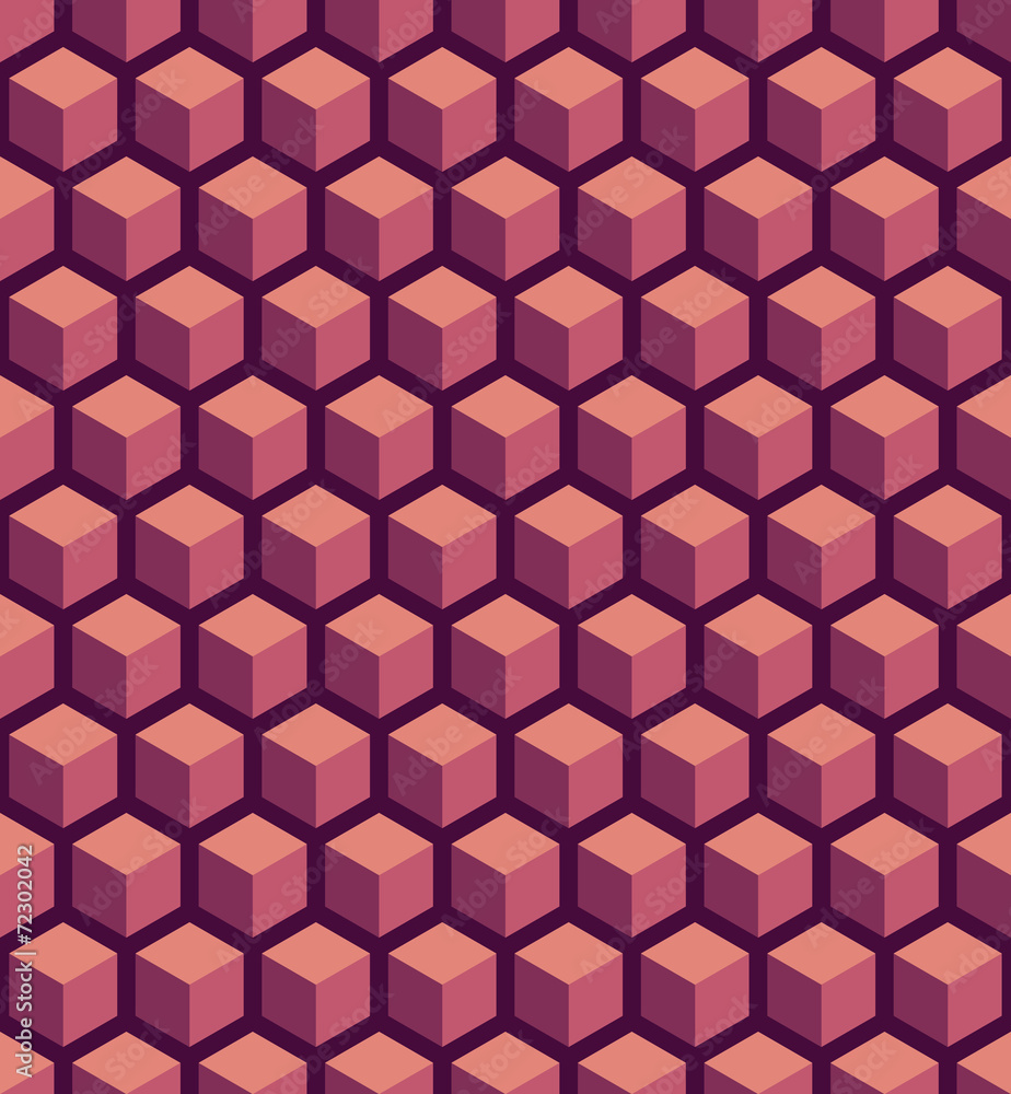 A purple seamless cube pattern vector background A purple seamless cube pattern vector background