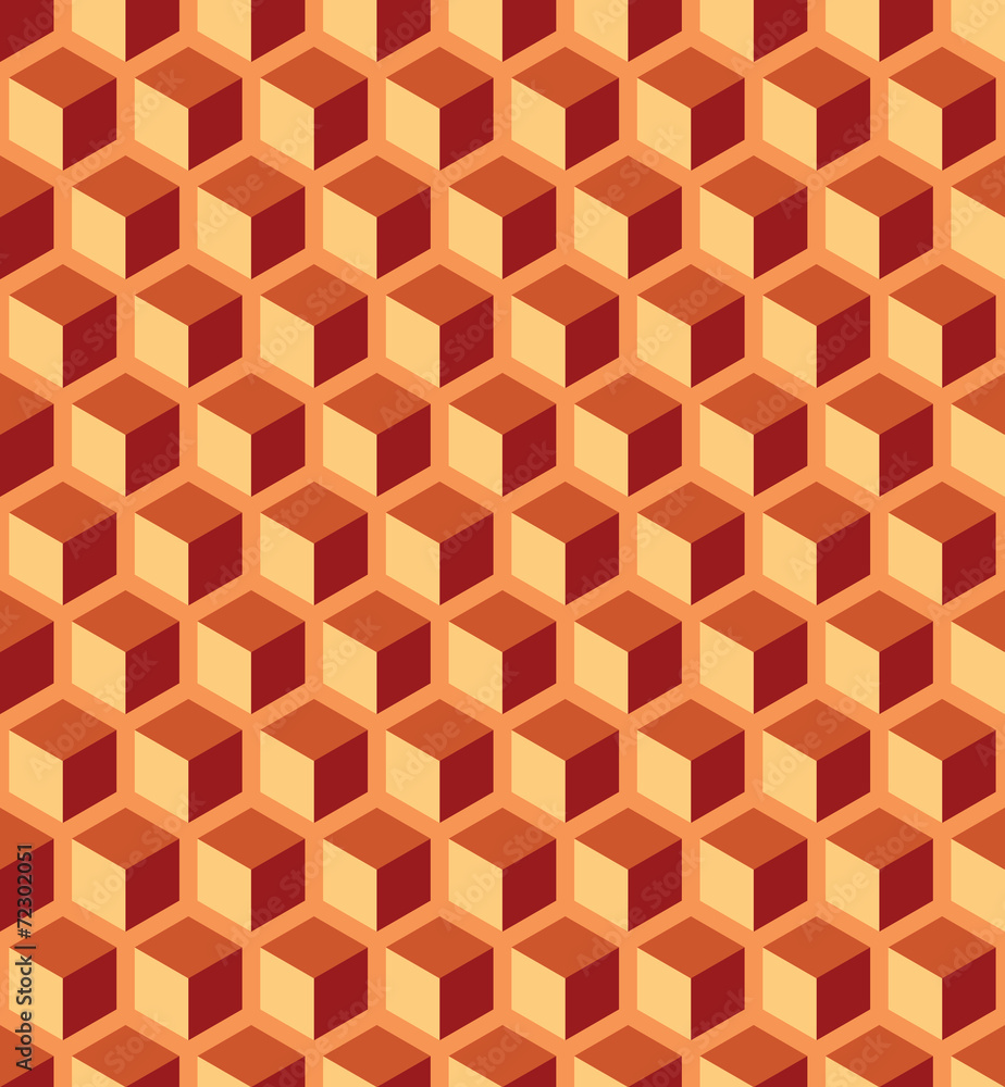 An orange seamless pattern background with a cubic style An orange seamless pattern background with a cubic style