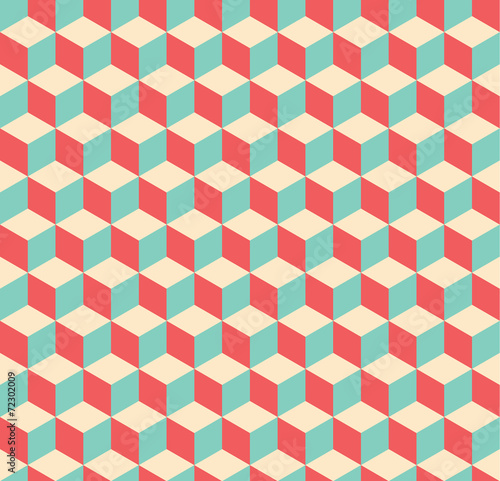 A seamless geometric cube pattern background
