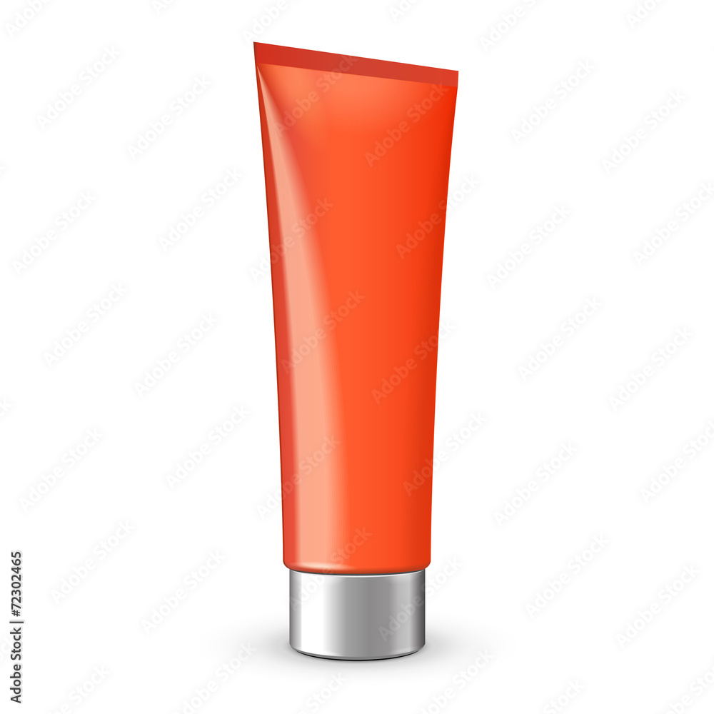 Tube Of Cream Or Gel Red Clean Tube Of Cream Or Gel Red Clean