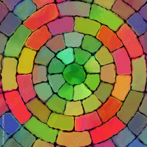 Abstract rainbow color paint mozaic pattern art background