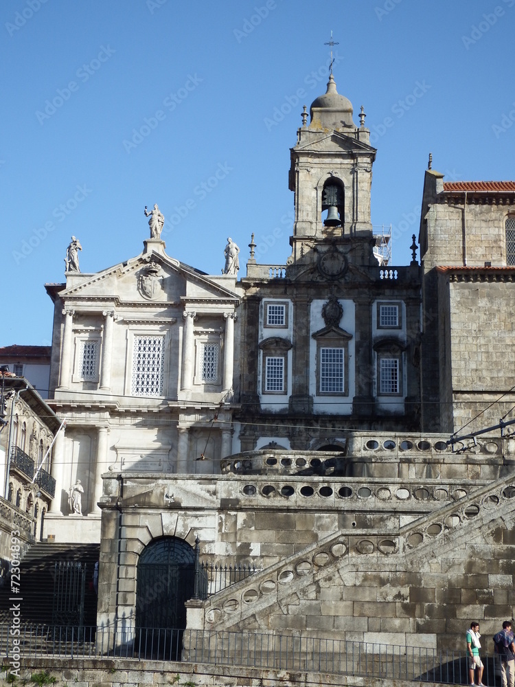 Old buildings at Ribeira in Porto