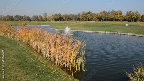 Golf course in Mezhigirya, Ukraine photo