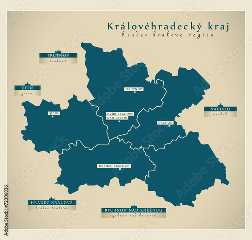 Modern Map - Kralovehradecky kraj CZ
