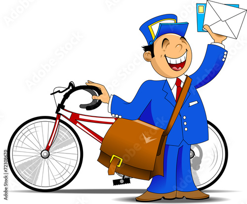 postman and bicycle