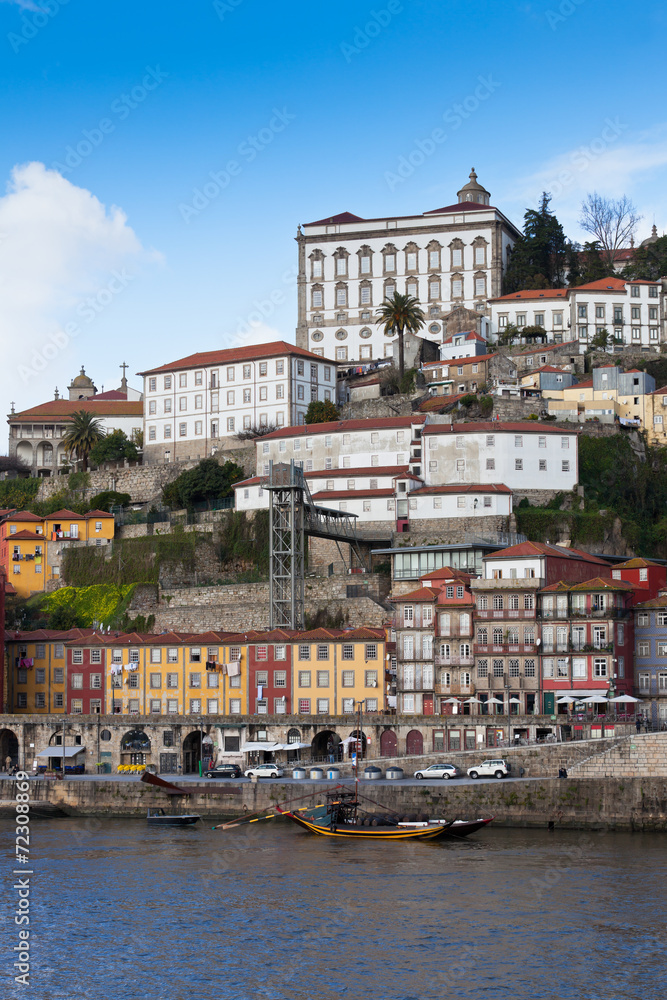 Overview of Old Town of Porto, Portugal