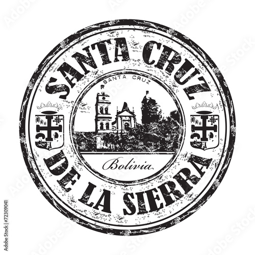 Santa Cruz de la Sierra grunge rubber stamp