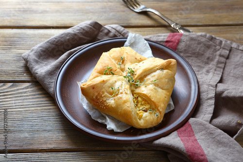 Georgian Bakeries with cheese and herbs photo