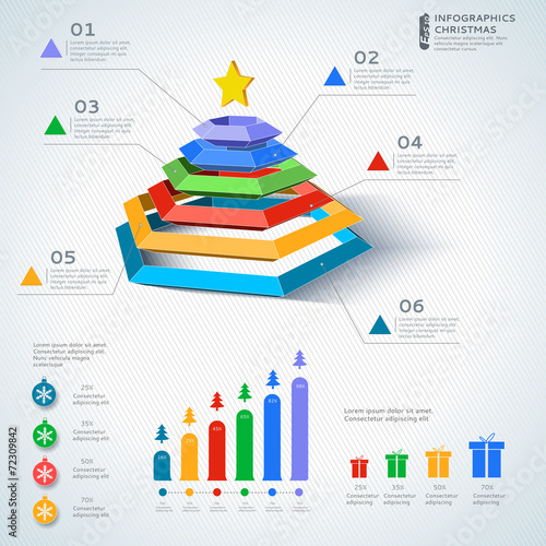 Infographic christmas elements