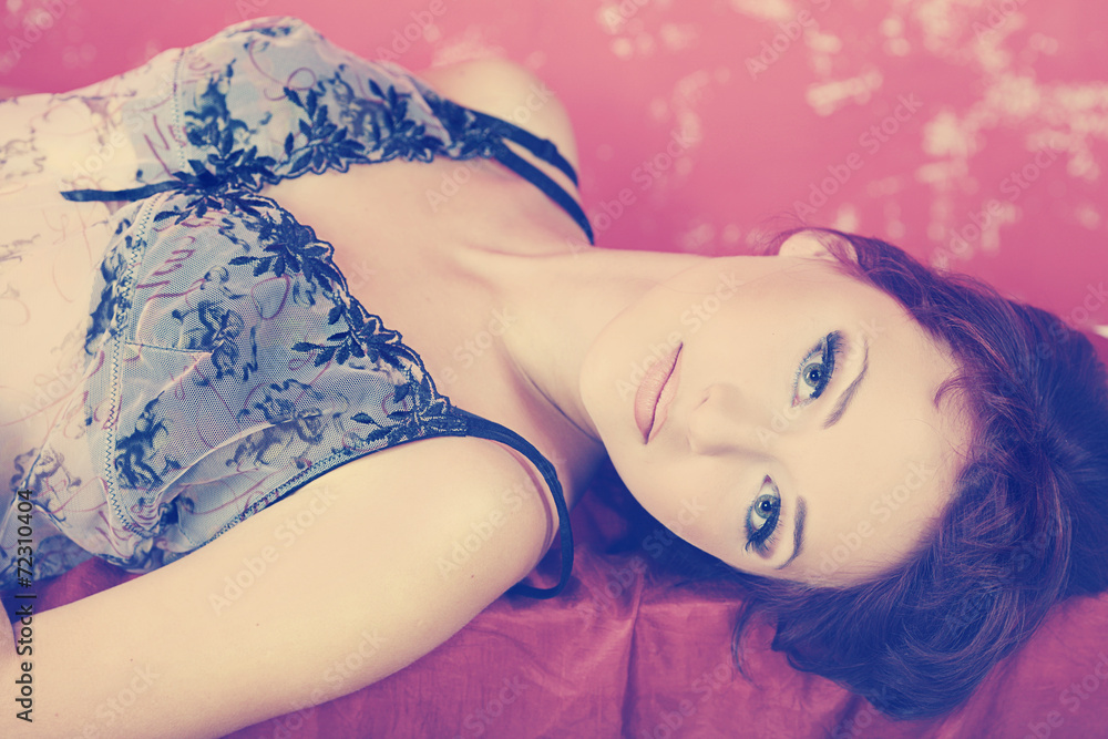 Naklejka premium Young gorgeous brunette