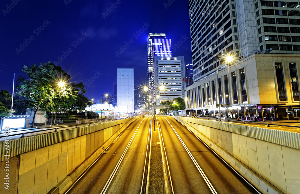 Obraz premium Modern city traffic night