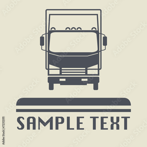 Truck icon or sign