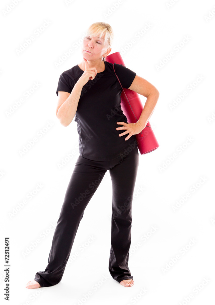 model isolated on plain background thinking model isolated on plain background thinking