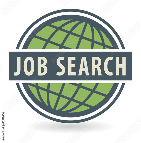 Abstract stamp or label with the text Job Search