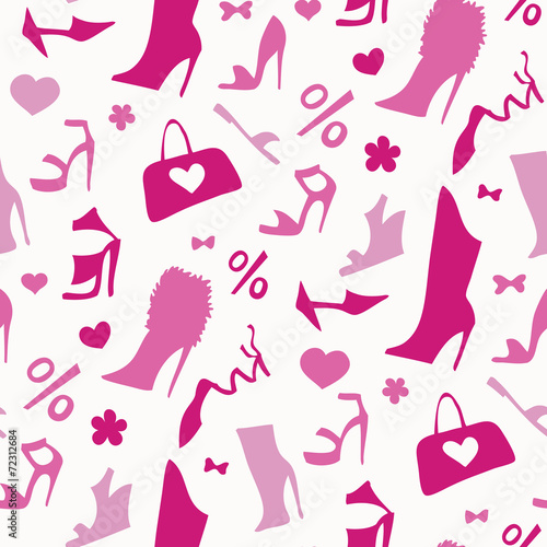 Women shoes. Seamless pattern.