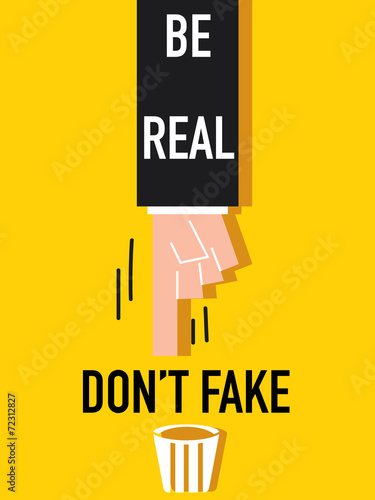 Word Be real VECTOR ILLSUTRATION