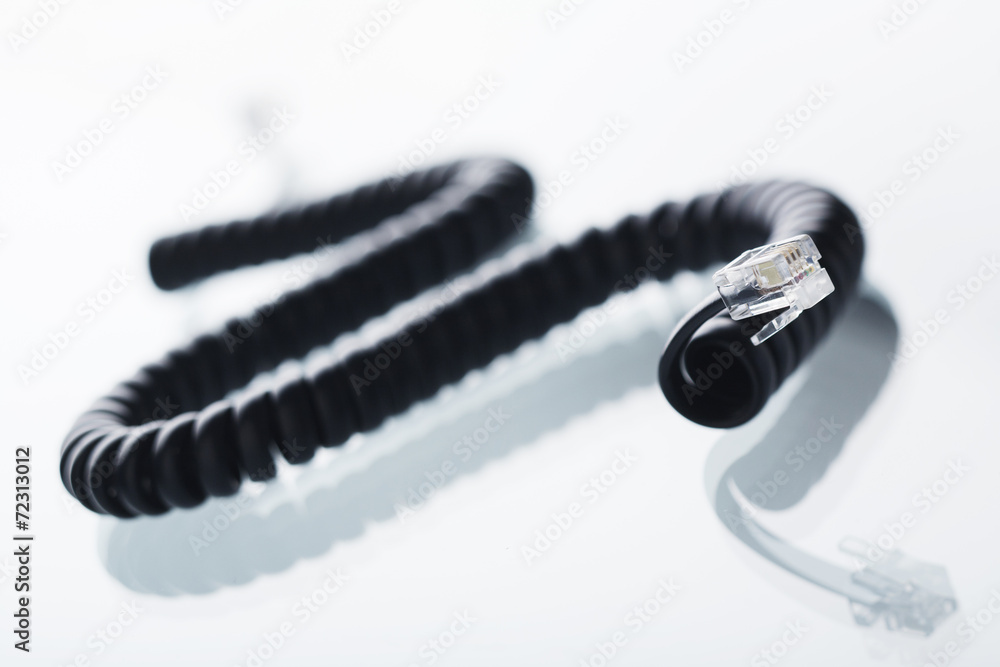 Spiral Phone Cord Stock Photo Adobe Stock