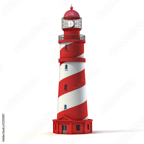 Obraz na plátně lighthouse isolated on white
