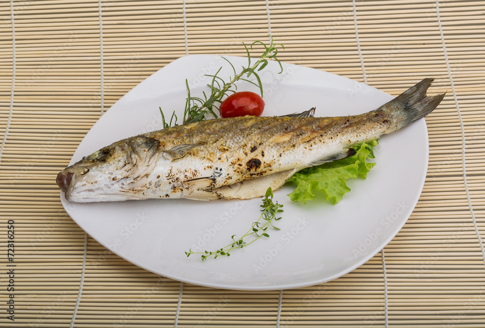 Grilled seabass