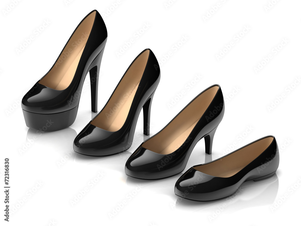 set of different high heel shoes set of different high heel shoes