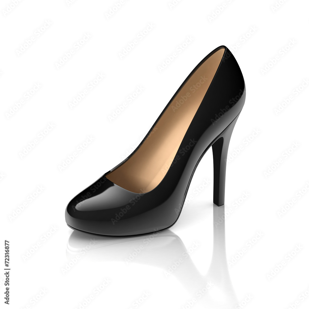 black high heel shoe 3d black high heel shoe 3d