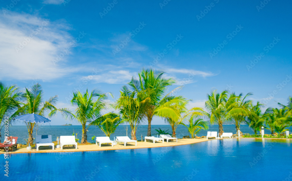 Naklejka premium Resort Relaxation Blue Luxury