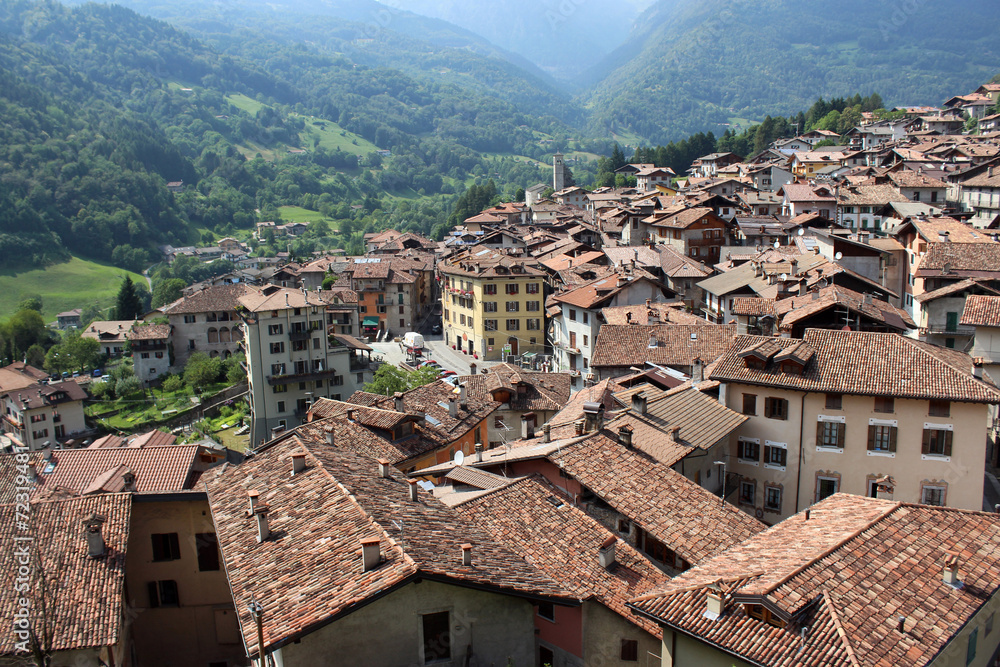 Panoramic view of Bagolino in Northern Italy