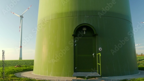 Service-entry of a Windwheel , Windrad Wartungseingang - 4K UHD photo