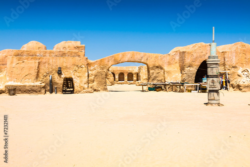 Set for the Star Wars movie still stands in the Tunisian desert