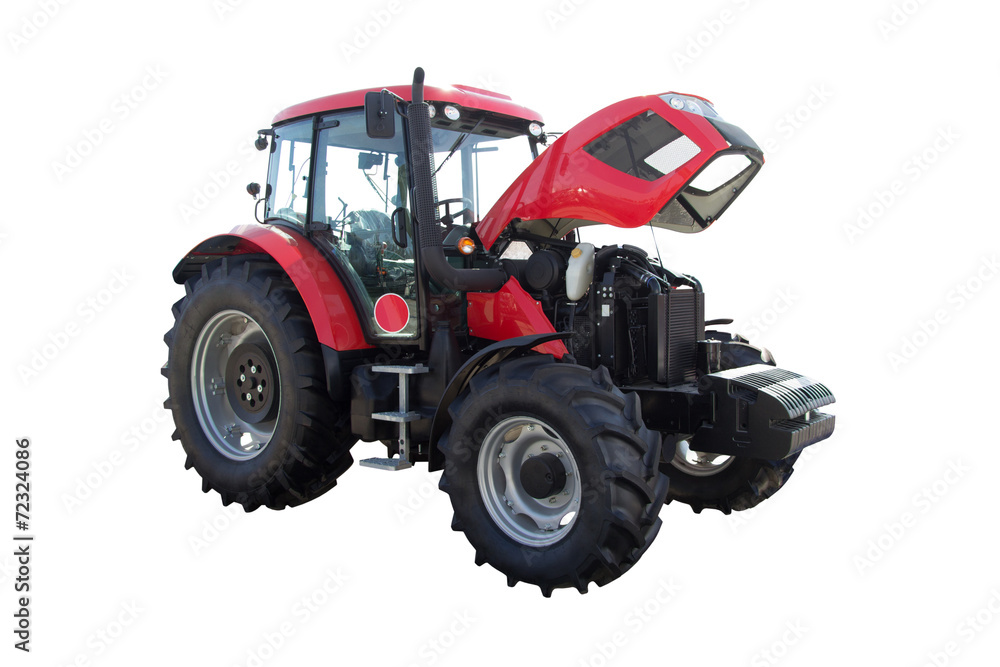 Obraz premium Tractor on a white background