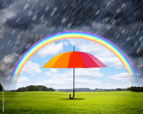 Regenschirm bei Schlechtwetter