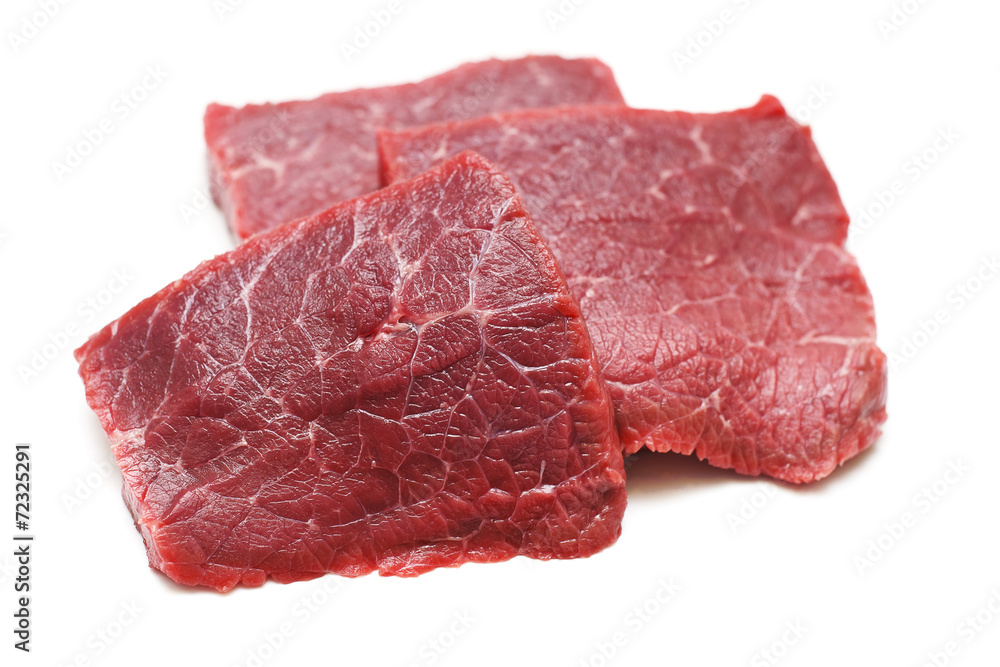 Fresh Raw Beef Meat. Isolatet on White Background Fresh Raw Beef Meat. Isolatet on White Background