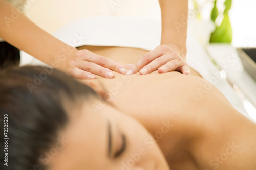 Young woman having a massage