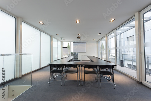 Interior of a modern bright conference room 