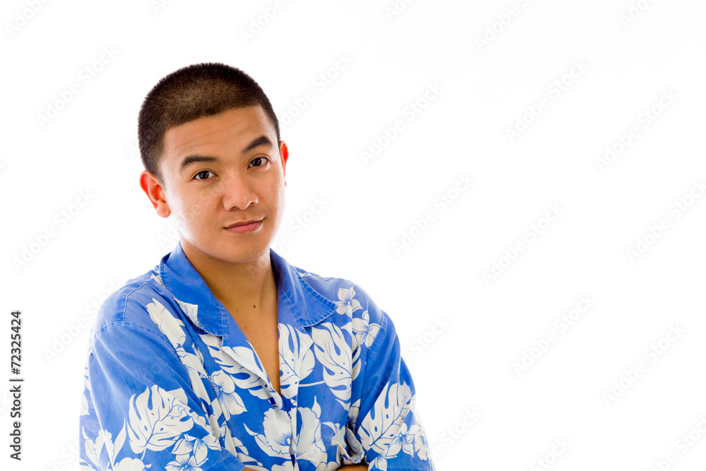 model isolated on plain background happy smiling arms crossed model isolated on plain background happy smiling arms crossed