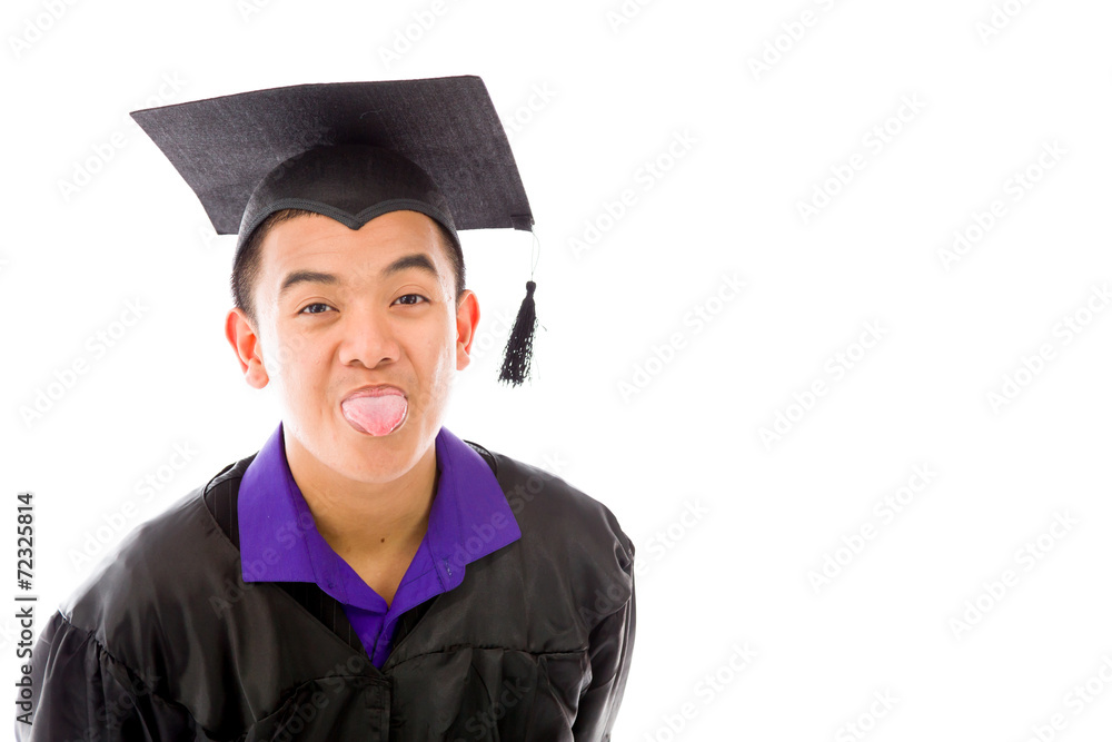model isolated on plain background face sticking tongue out model isolated on plain background face sticking tongue out