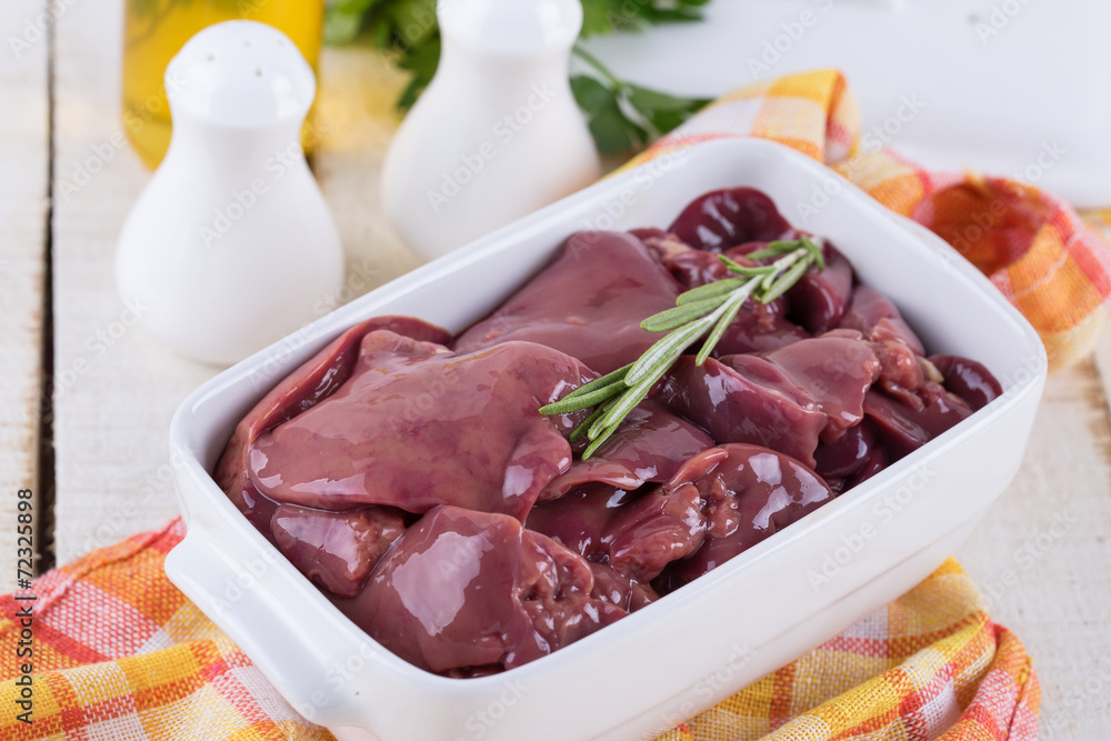 Raw chicken liver Raw chicken liver