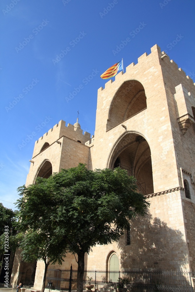 Valencia city walls in Spain