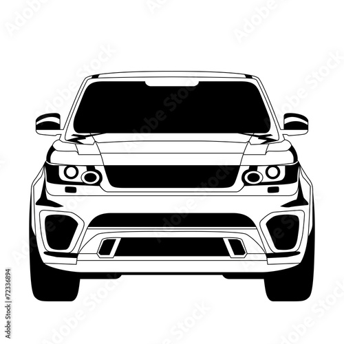 Car icon. Isolated on white background. Vector EPS10.
