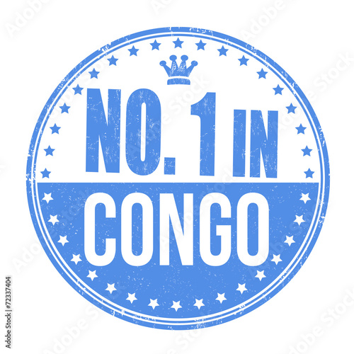 Number one in Congo stamp