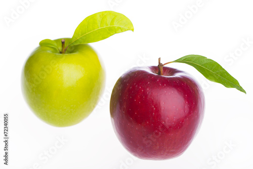 Fresh apples isolated on white background