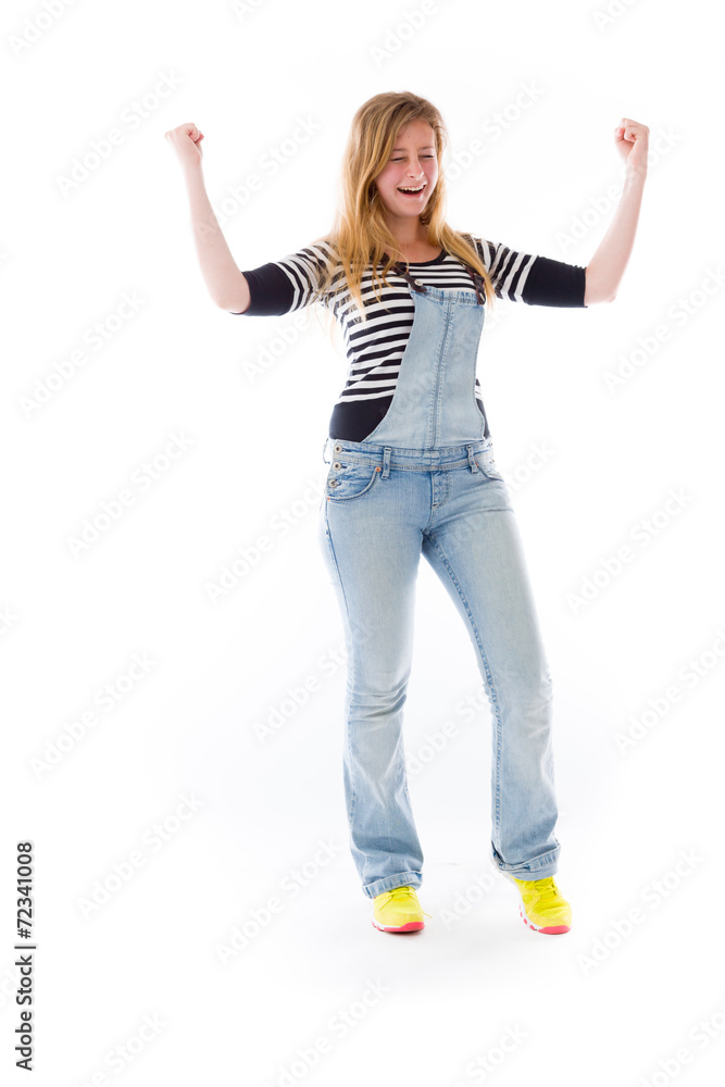 model isolated on plain background screaming model isolated on plain background screaming