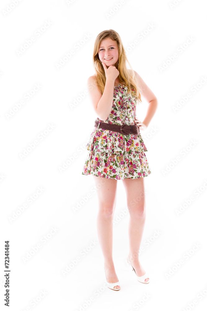 model isolated on plain background thinking model isolated on plain background thinking