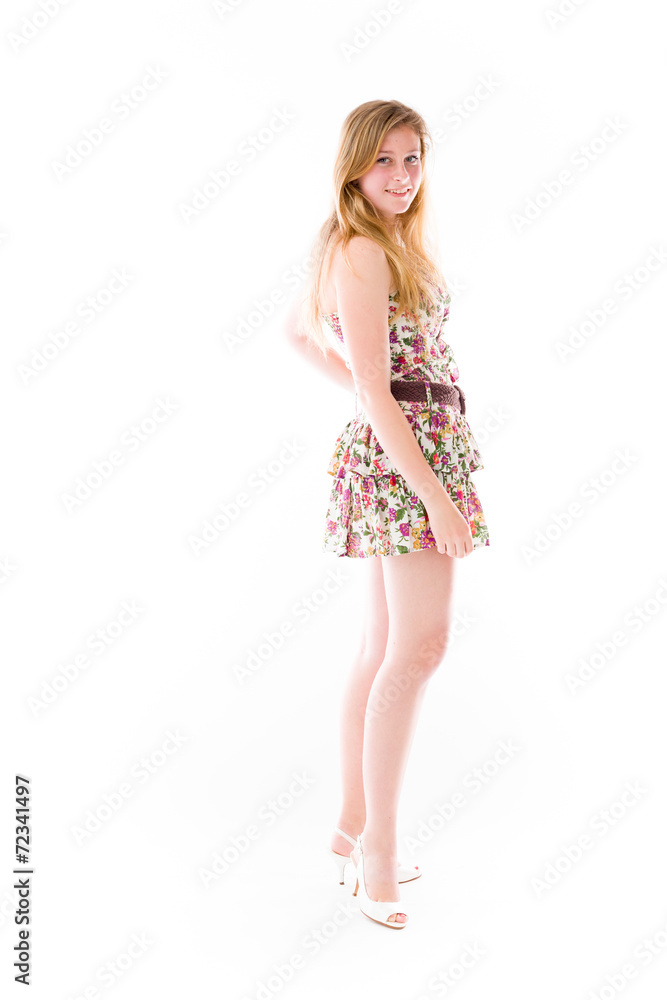 model isolated on plain background back turning around model isolated on plain background back turning around