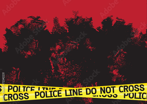 Crime scene danger tapes illustration