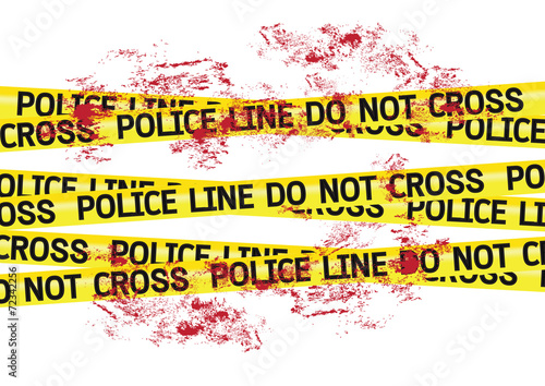 Crime scene danger tapes illustration
