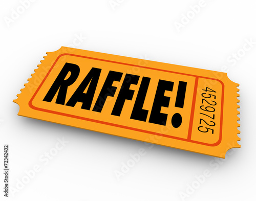 Raffle Ticket Word Enter Contest Winner Prize Drawing photo